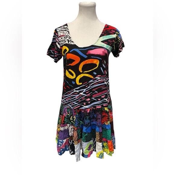 Jams World Dresses & Skirts - Jams World • Hattie Florentine Hawaiian Floral Retro Multicolor Dress Size XS